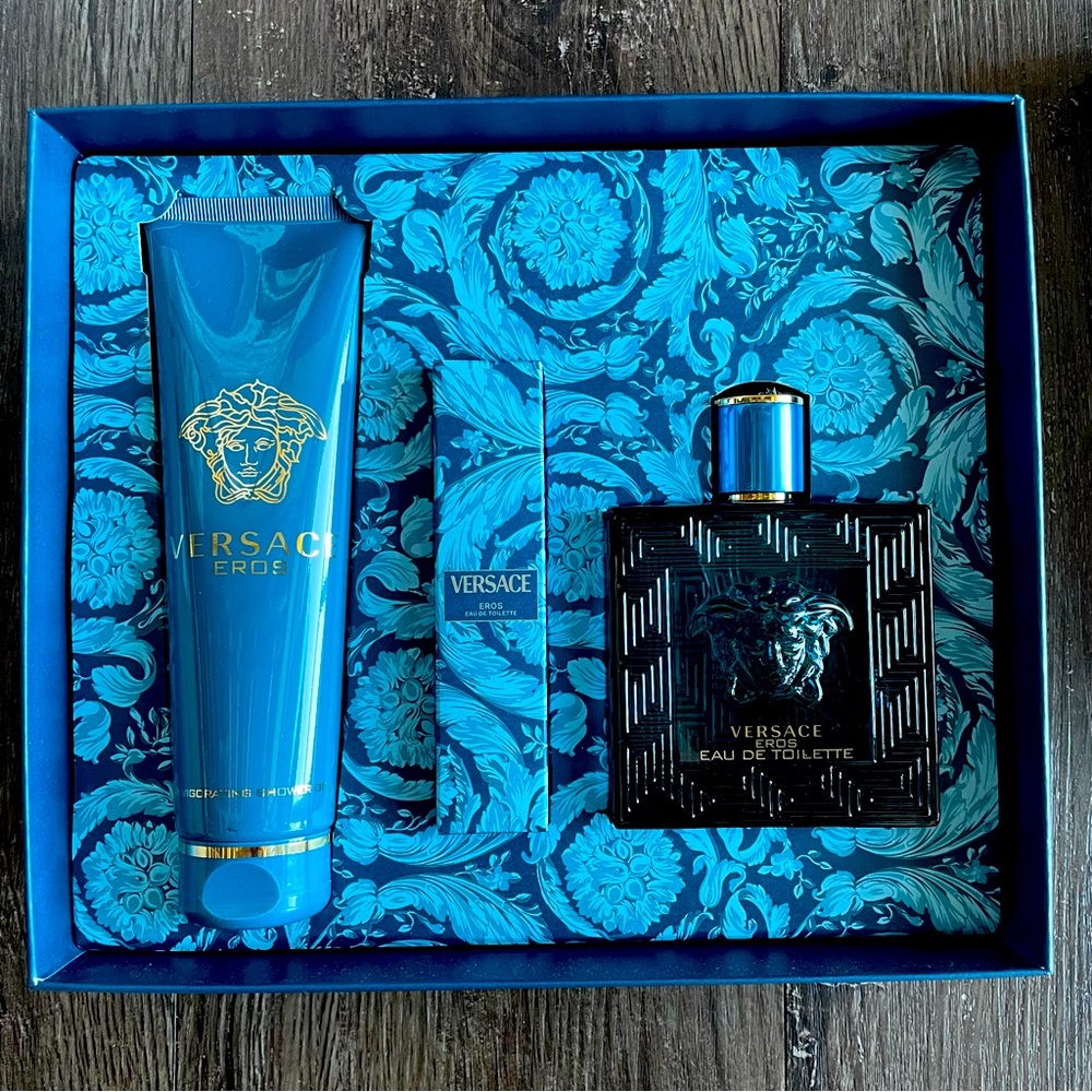 Versace Eros Eau De Toilette Men's 3 Pc Gift Set